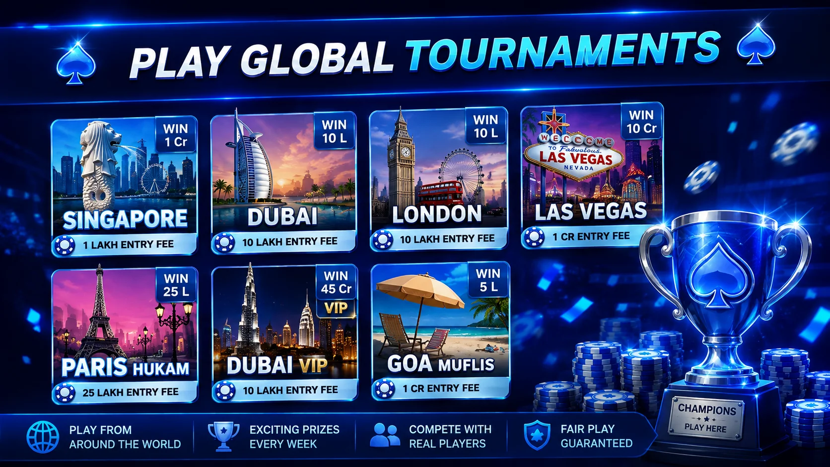 Tournaments in Teen Patti Blue